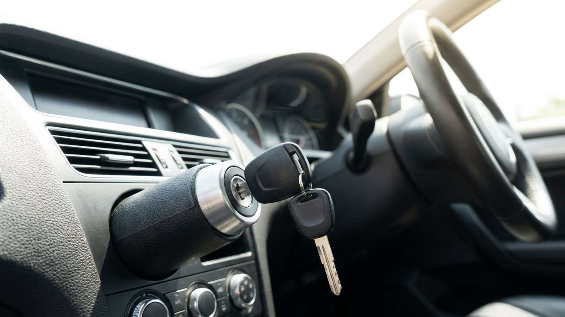 Llave con chip de Jetta insertada en el encendido